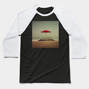 Minimalist Beach Landscape Baseball T-Shirt